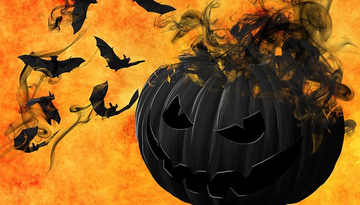 La zucca e i pipistrelli... tipico di Halloween Gradara
