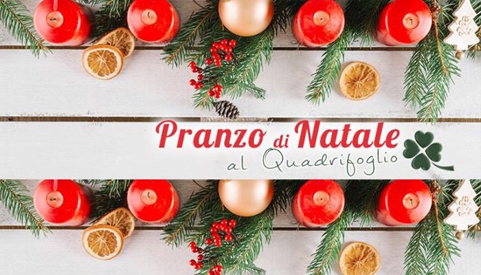 Locandina del pranzo di Natale al Quadrifoglio